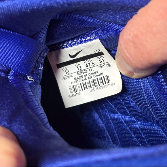 NIKE FORCE ZOOM TROUT 3 METAL BASEBALL CLEATS, US MENS SIZE 13. 856503-447, Blue - Picture 8 of 10